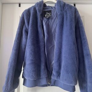 Say What? Lavender Faux Fur Jacket
